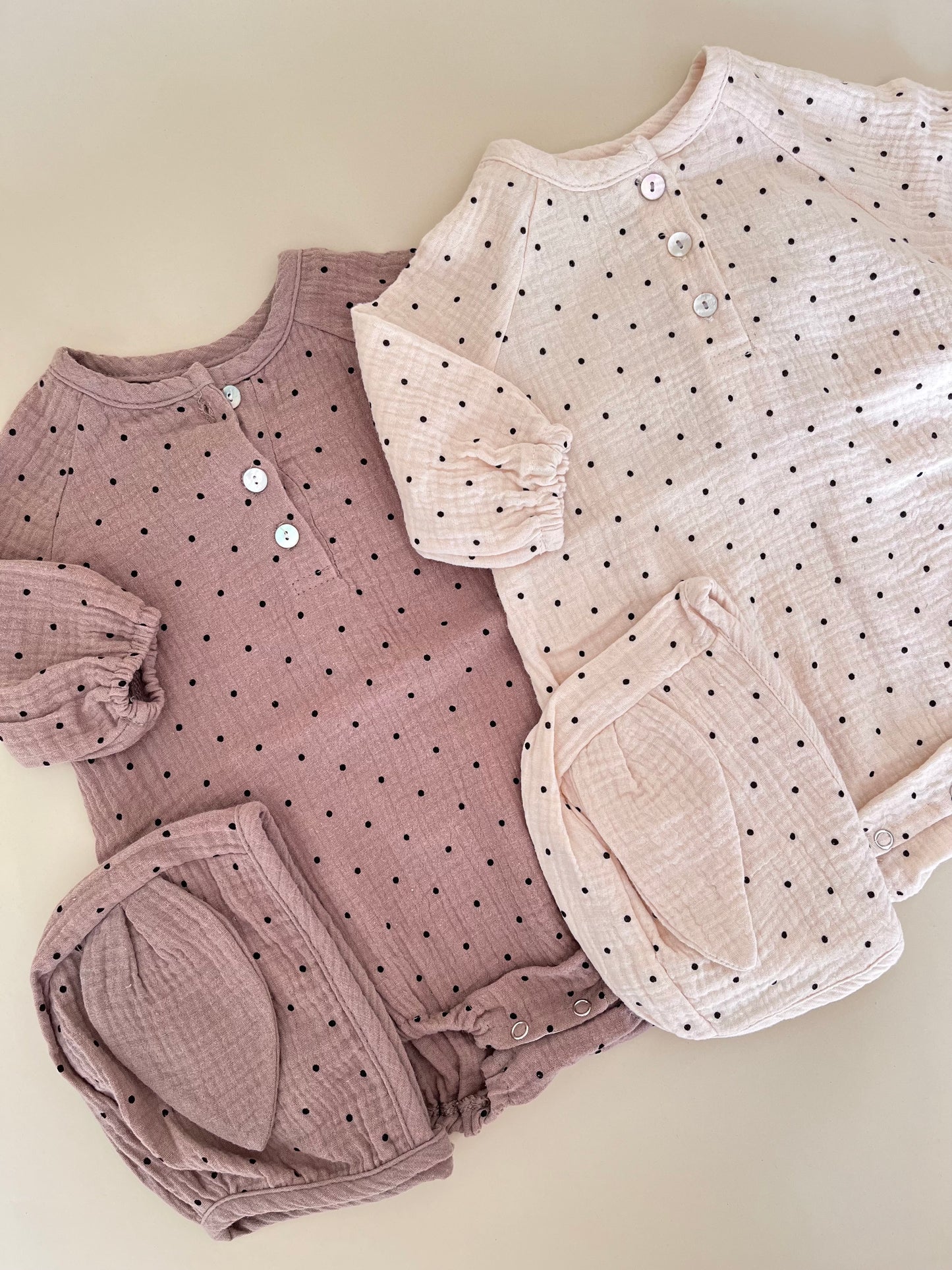 DOT BODYSUIT W/ BONNET
